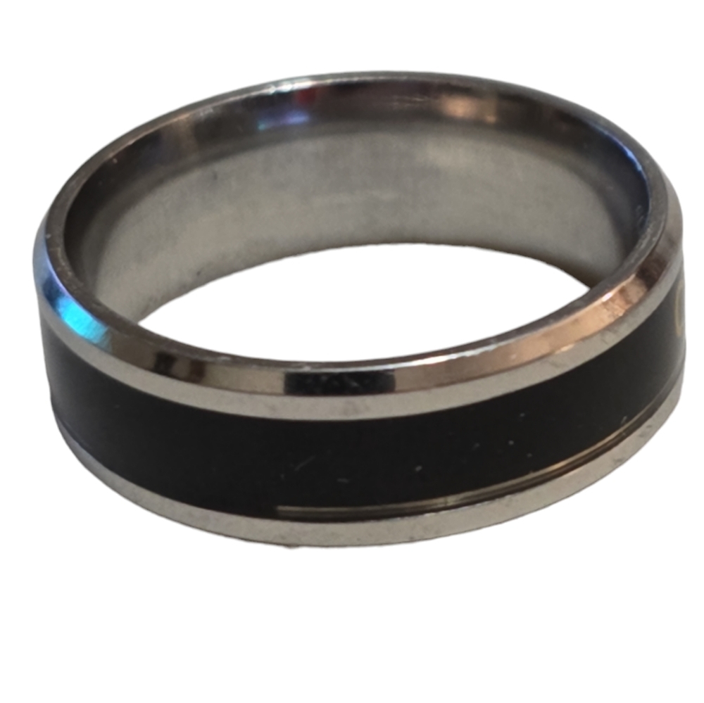 Titanium & Cobalt Wedding Ring Band 11.5 L12